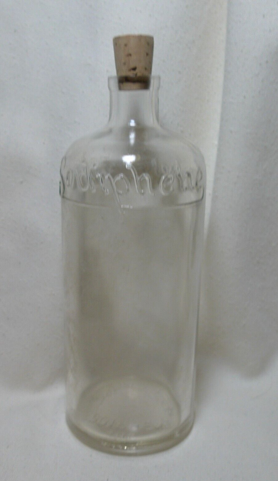 Vintage Sodiphene Clear Glass Bottle \