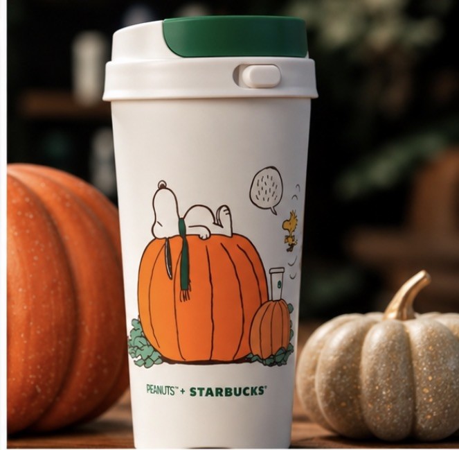 Genuine Starbucks x Peanuts Snoopy The Great Big Pumpkin Tumbler