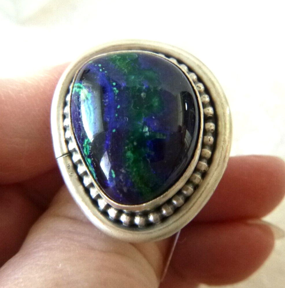 NWT Navajo Scott Skeets Azurite Ring 925 Sterling Silver Sz 10 Lapis/Malachite NWT Navajo Scott Skeets Azurite Ring 925 Sterling Silver Sz 10 Lapis/Malachite