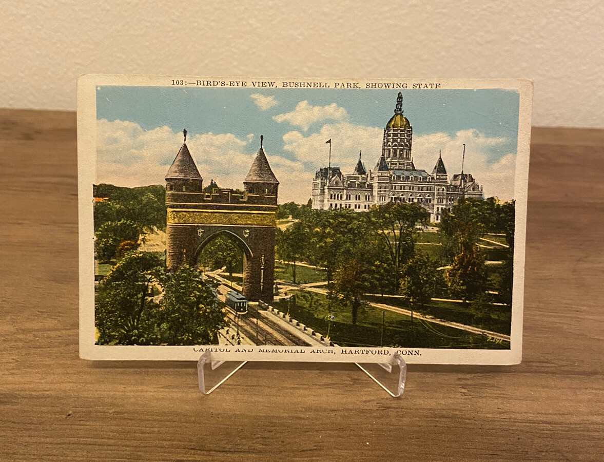 VTG Postcard Bushnell Park Hartford Connecticut \