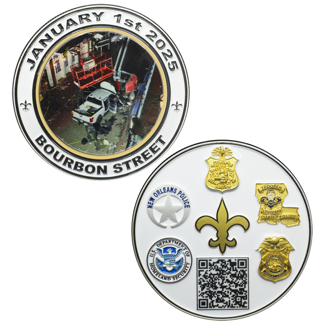 EL17-10 FBI New Orleans Police Department Louisiana State Trooper Challenge Coin