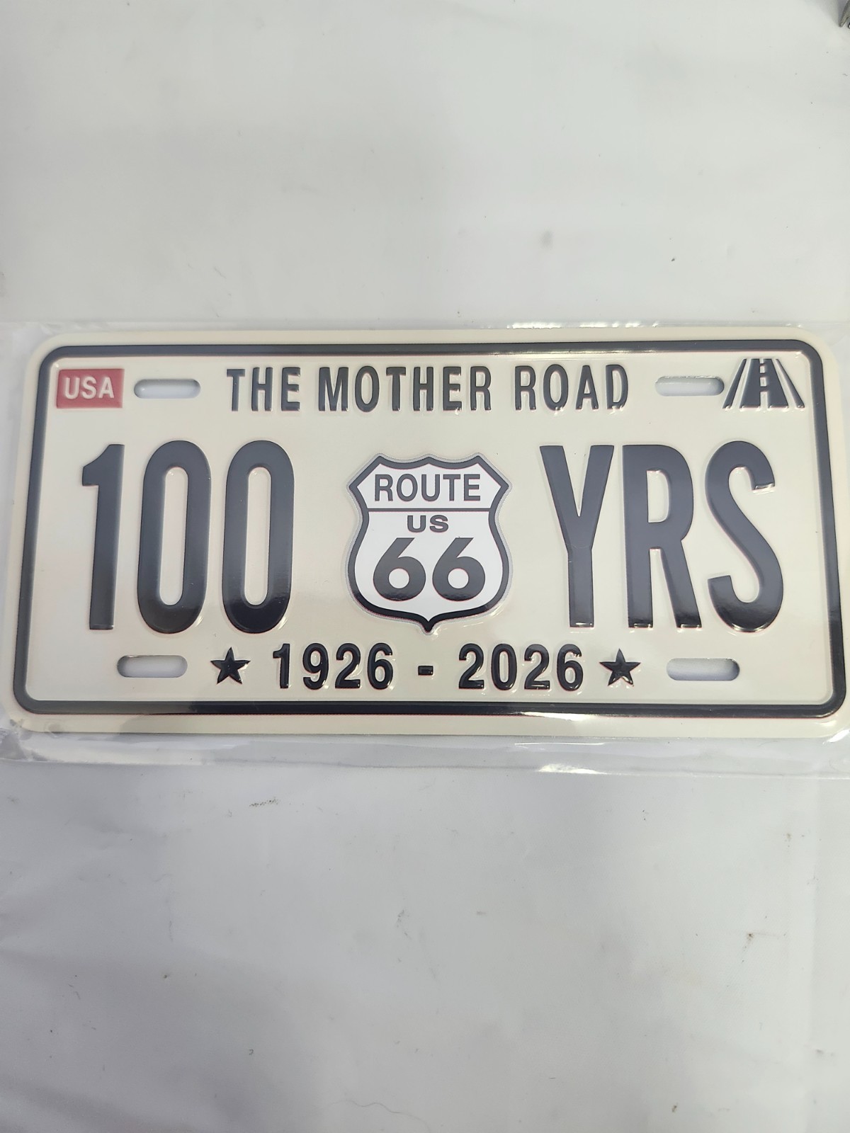 ROUTE 66 100YR CENTENNIAL LICENSE PLATE MAGNET COMMEMORTIVE SOUVENIR