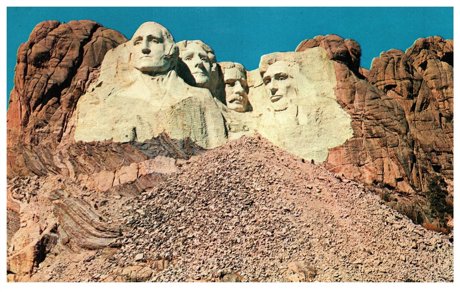 Vintage Postcard Mt Rushmore Shrine of Democracy Black Hills South Dakota