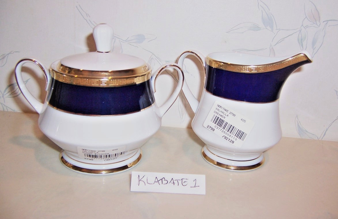 NEW Noritake VALHALLA Covered Covered SUGAR BOWL & CREAMER Set - NEW IN BOX