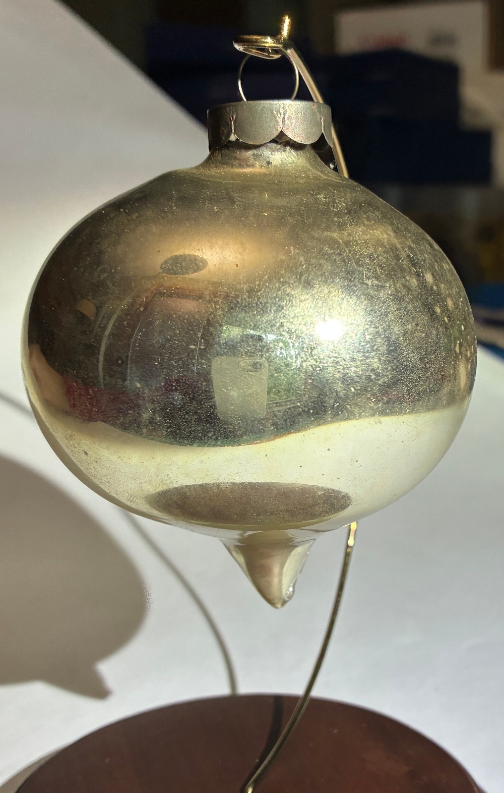 Vintage Heim Glass Turnip Christmas Ornament 3\