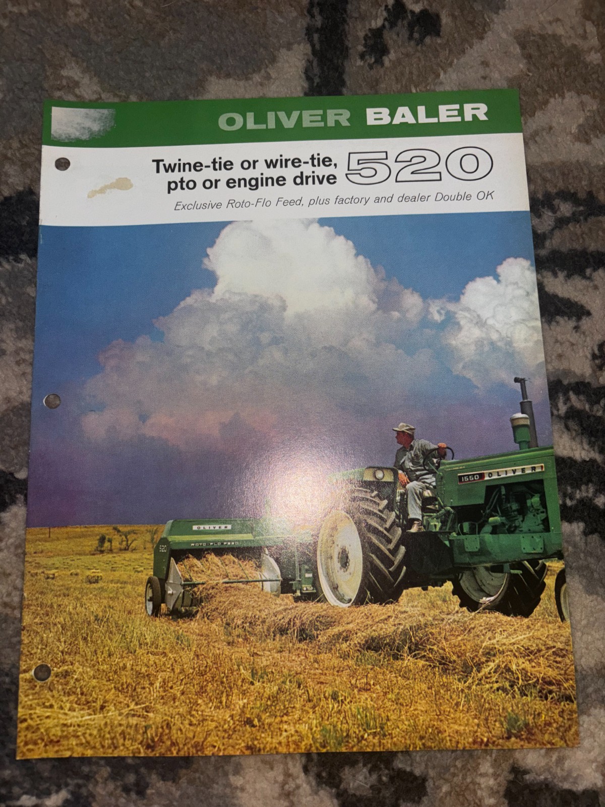 Oliver Tractor 520 Baler For 1968 Brochure DCPA26