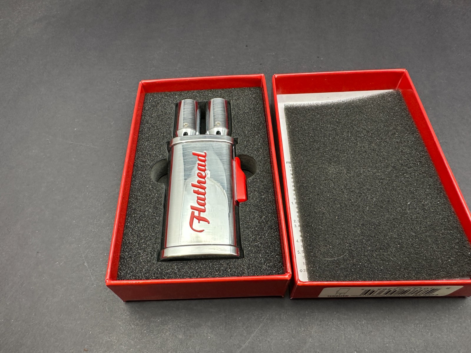 CAO Tailpipe  Flathead Cigar pipe Torch Lighter Double Flame