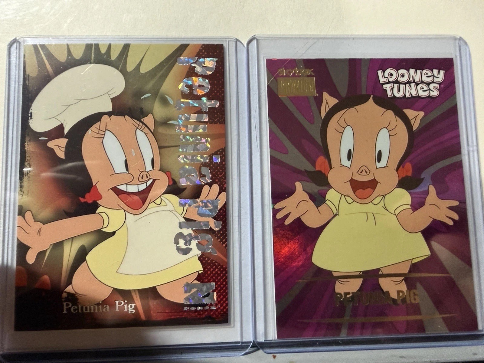 LOONEY TUNES PETUNIA PIG NUMBERED 14/75 SKYBOX FLEER CARD LOT PREMIUM 2 Cards