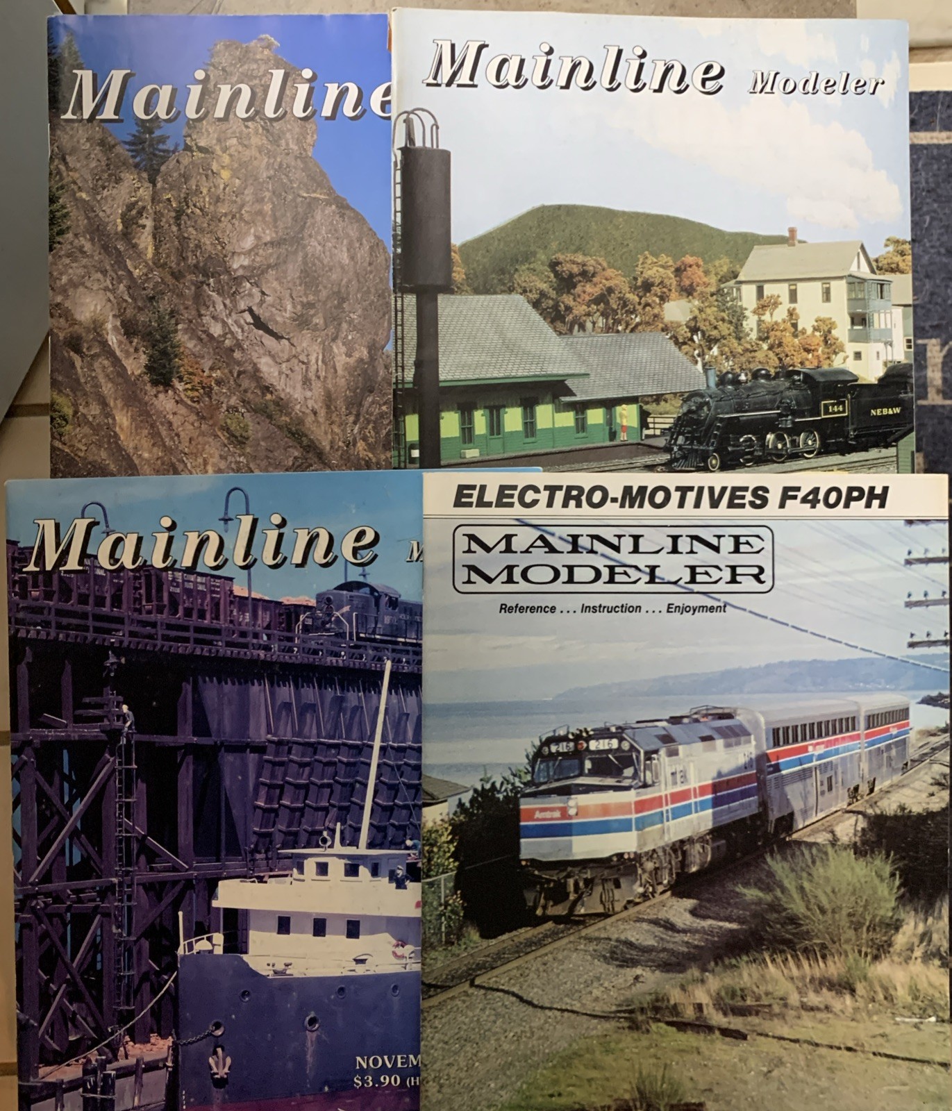 Mainline Modeler (4) Magazines - 1983, 1996, 1997 Mainline Modeler (4) Magazines - 1983, 1996, 1997
