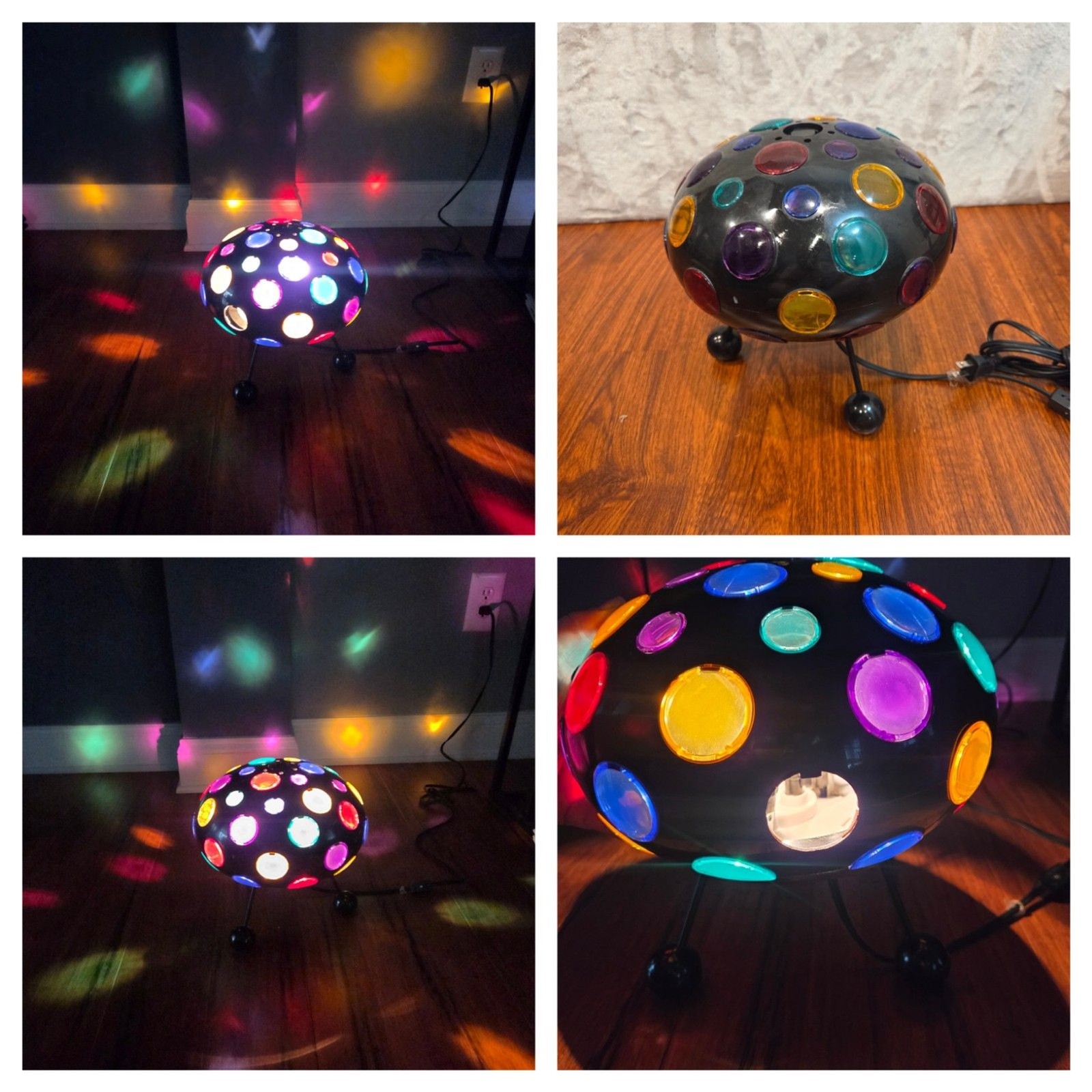 Vintage 2002 RABBIT TANAKA Rotating Rainbow Disco Light retro look Vintage 2002 RABBIT TANAKA Rotating Rainbow Disco Light retro look