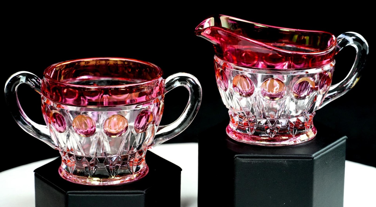 Paden City Chevalier Cranberry Flash Glass 3 1/8