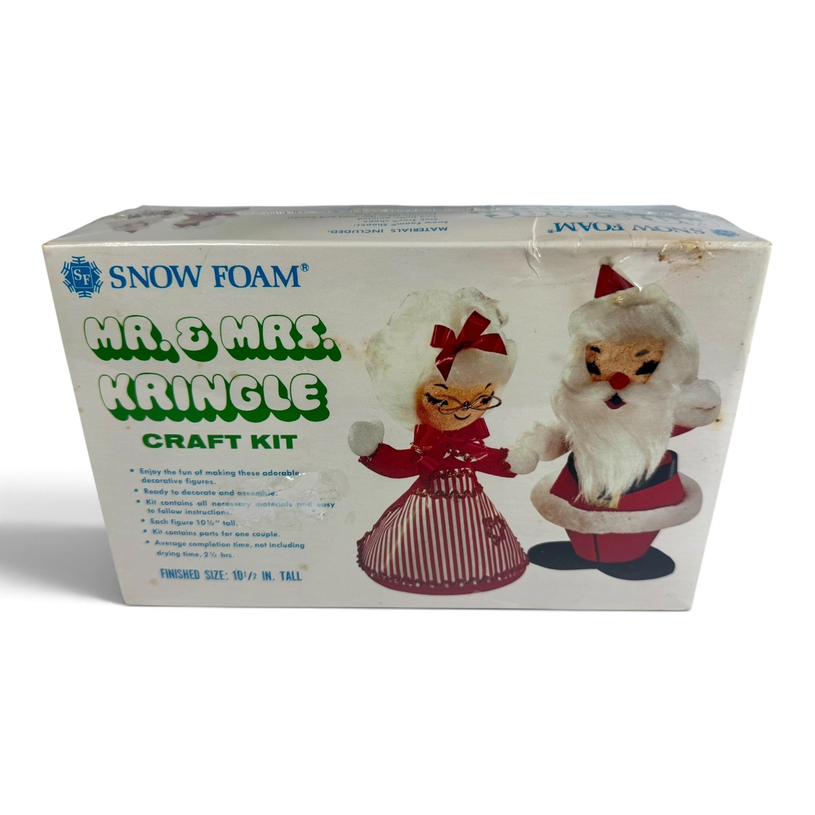 Vintage Christmas Snow Foam Mr. & Mrs. Kringle Craft Kit No K110 NOS