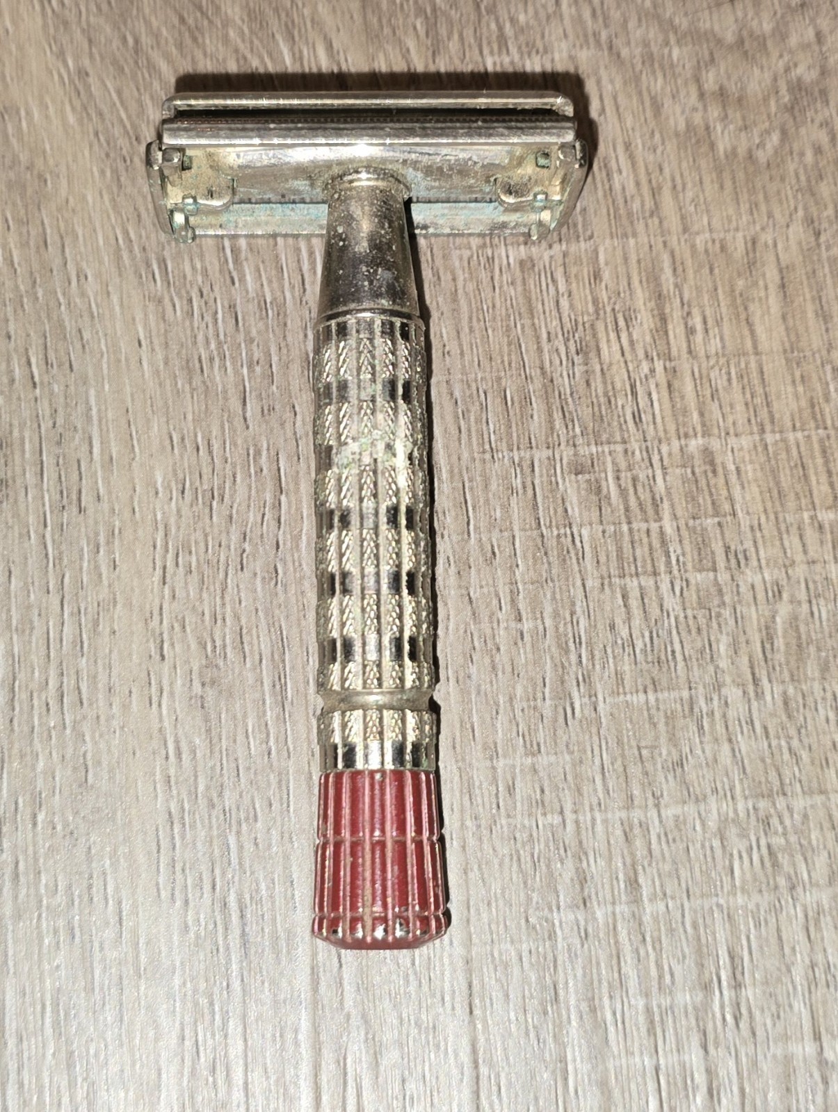 Vintage Gillette Red Tip Super Speed DE Safety Razor 1950s Restoration - Opens