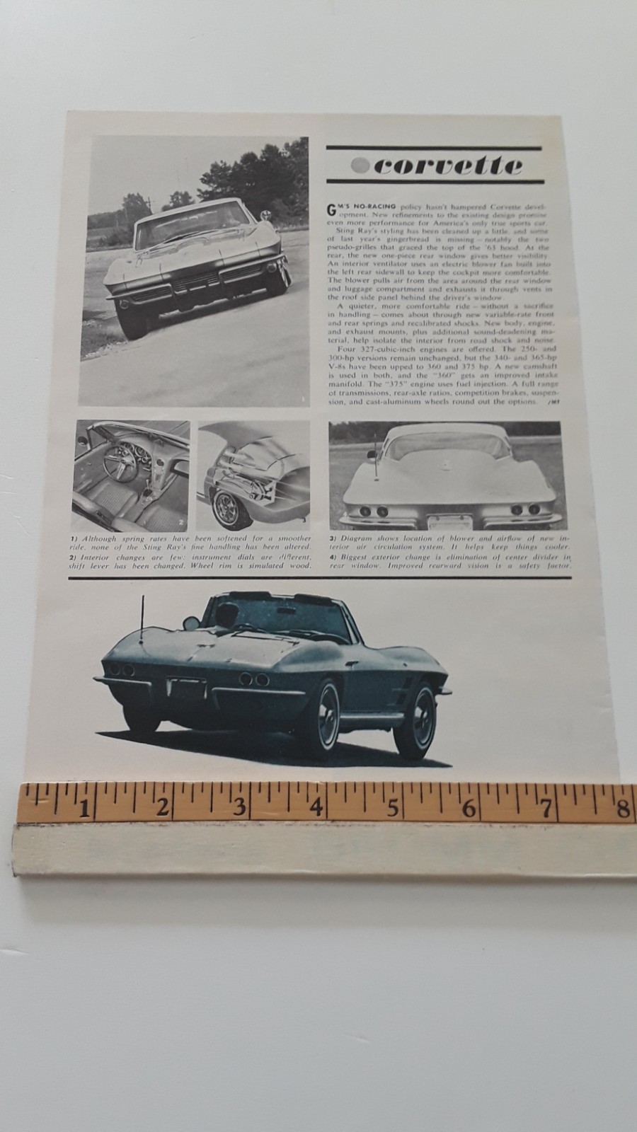 1964 CORVETTE  ORIGINAL  ARTICLE