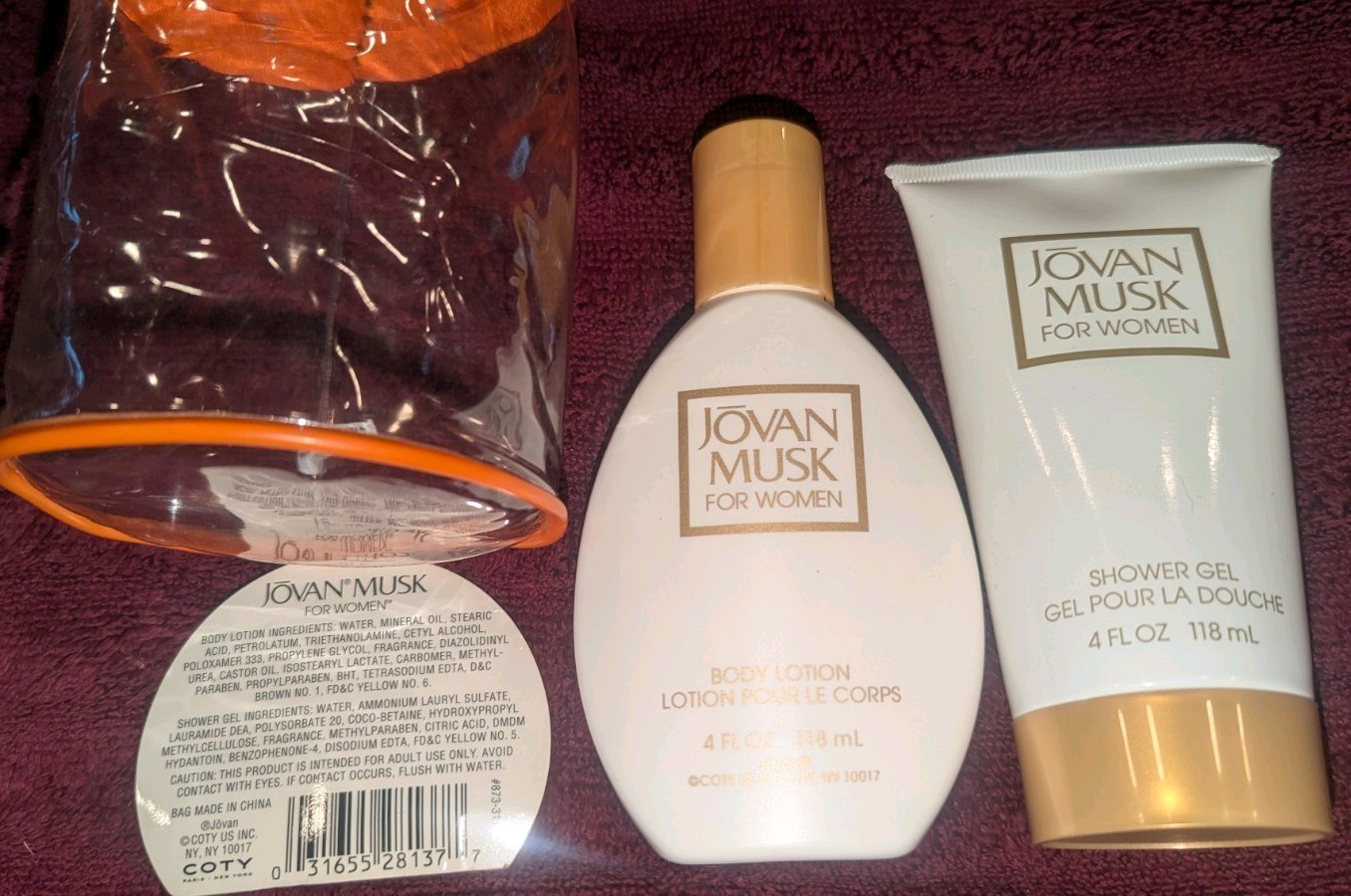 Vintage Jovan Coty White Musk for Women Set Body Lotion and Shower Gel Set Vintage Jovan Coty White Musk for Women Set Body Lotion and Shower Gel Set