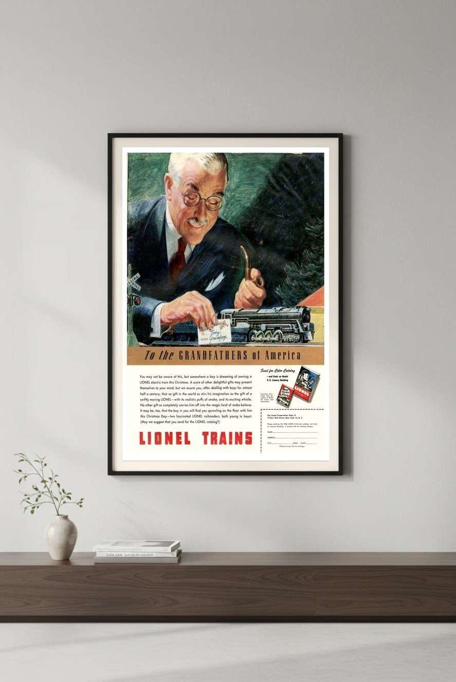 🚂 Lionel Trains (1950s) Vintage Ad Poster - USA 🇺🇸 - 24x36” - 200 GSM Paper