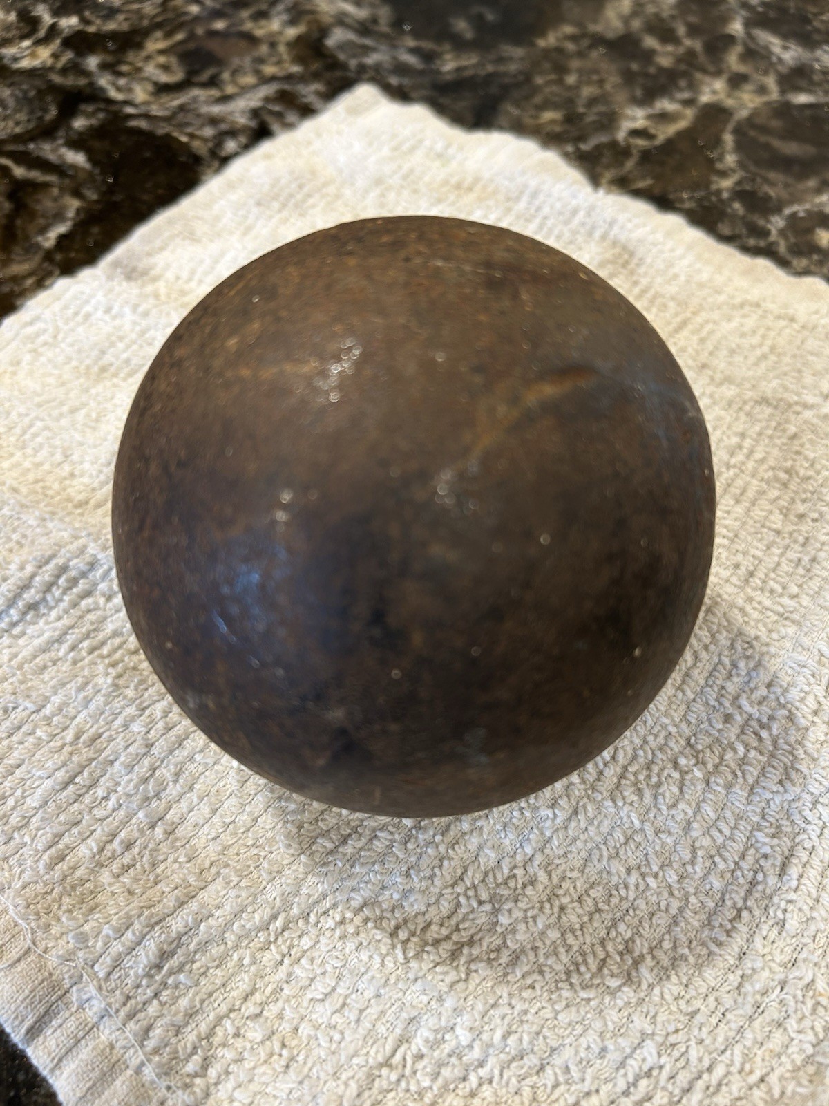 Antique Solid Iron Cannon Ball 4” Dia.