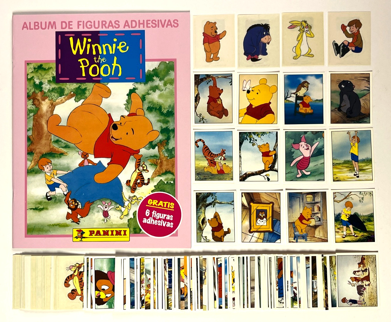 1997 ALBUM WINNIE THE POOH DISNEY Panini + Full Set 120/120 Sticker Peru TIGGER