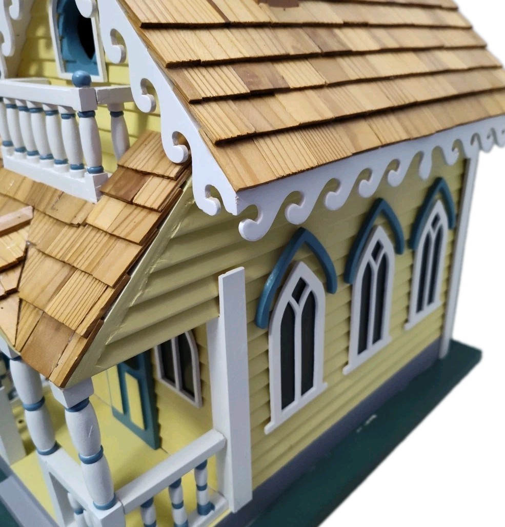 Claire Murray Limited Edition Victorian Cottage Yellow Birdhouse EUC Porch Claire Murray Limited Edition Victorian Cottage Yellow Birdhouse EUC Porch