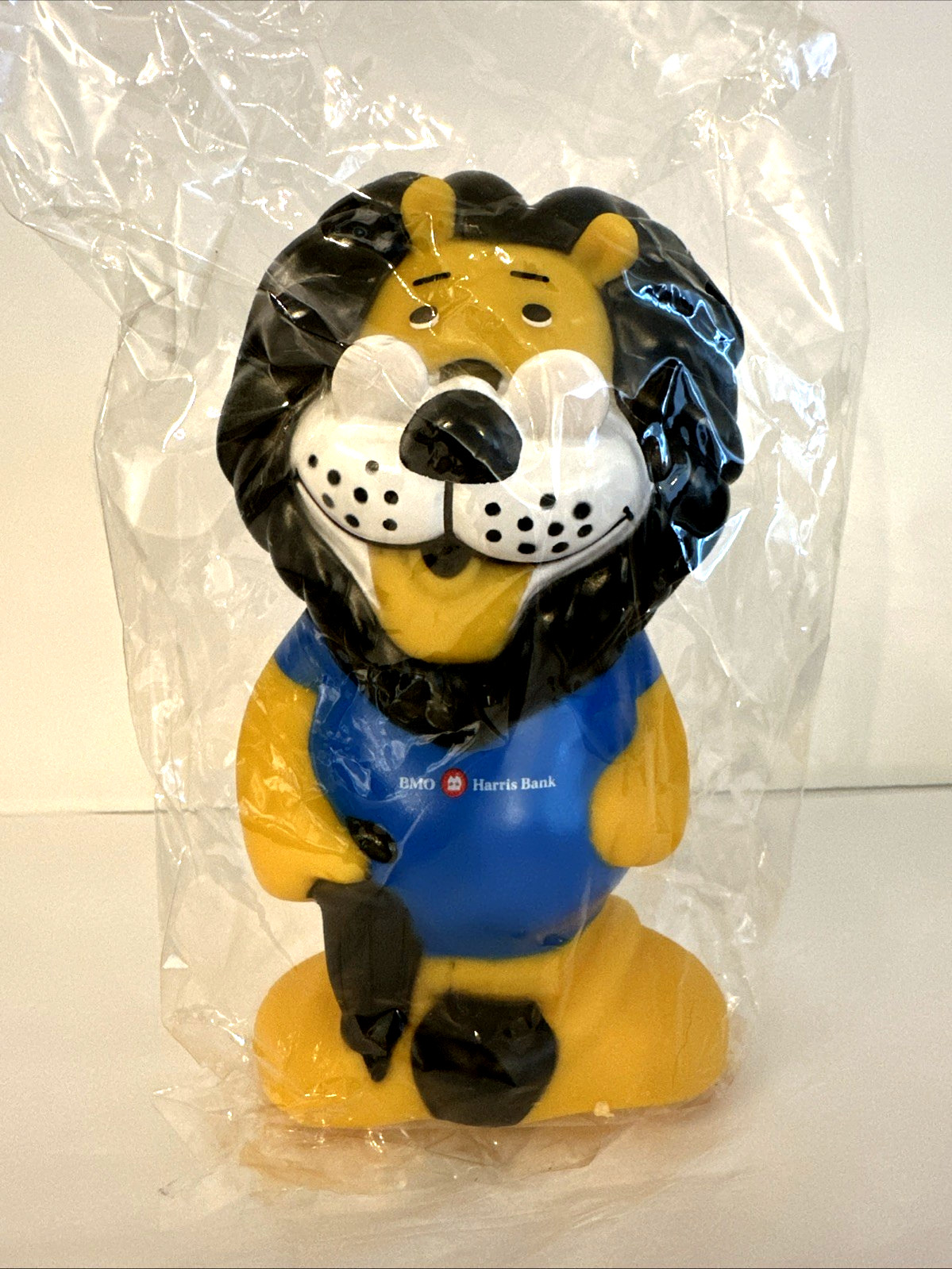 Hubert The Lion Coin Bank 1980's BMO Harris Bank Plastic 7.5