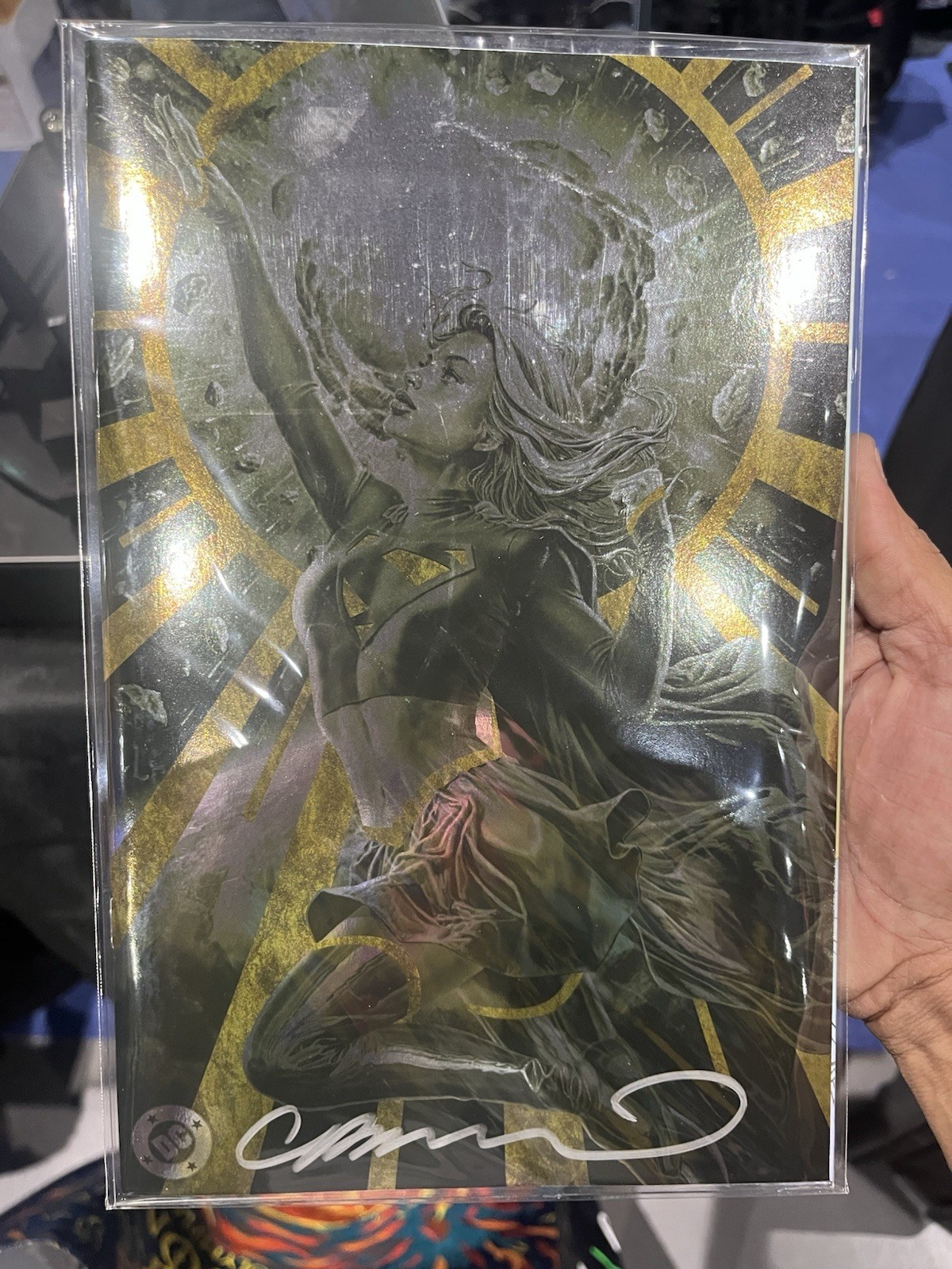 Supergirl #15 Trinity SDCC EXCLUSIVE Foil Cover Signed By Lee Bermejo NM