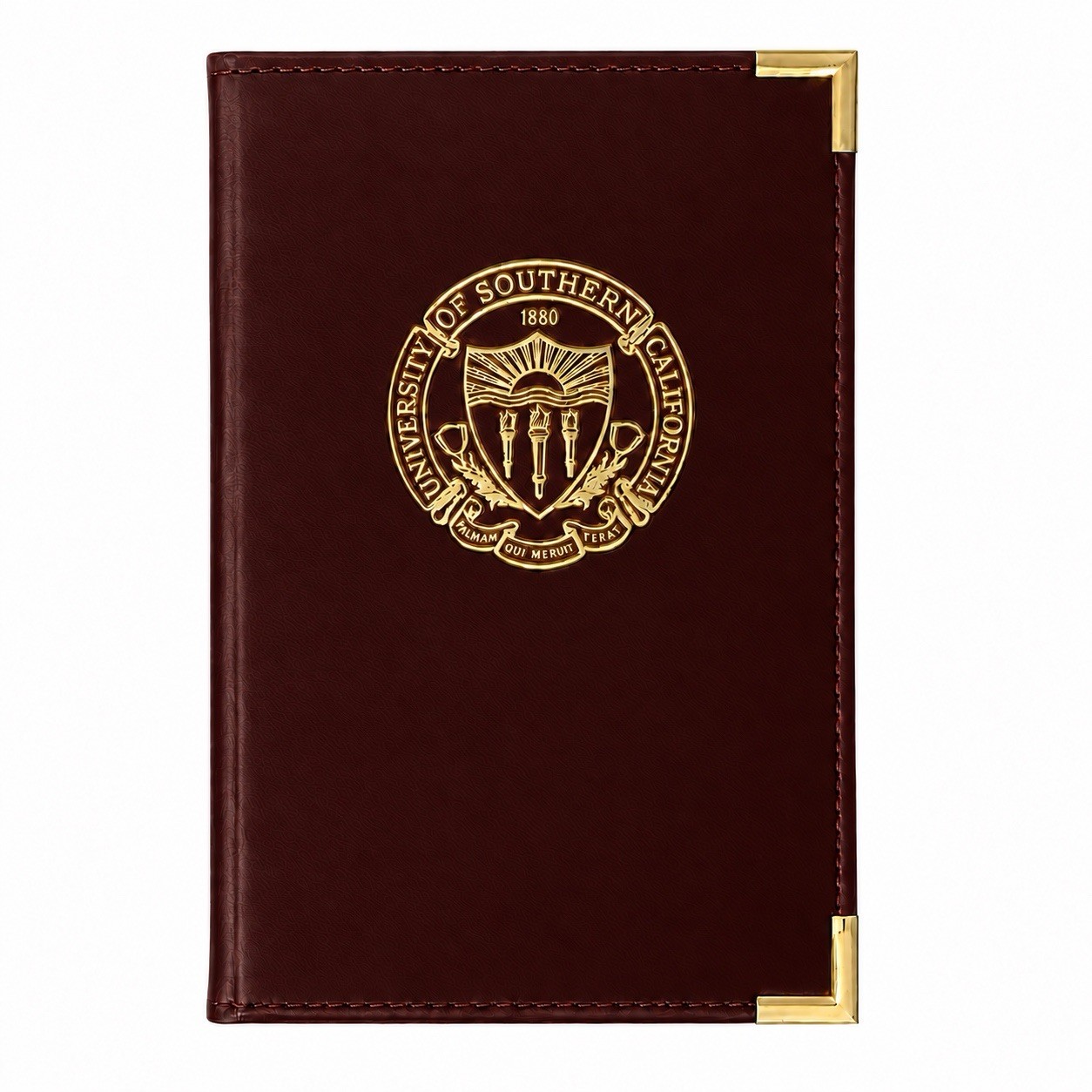 Vintage USC University Southern California Leather Portfolio Notebook 6x9