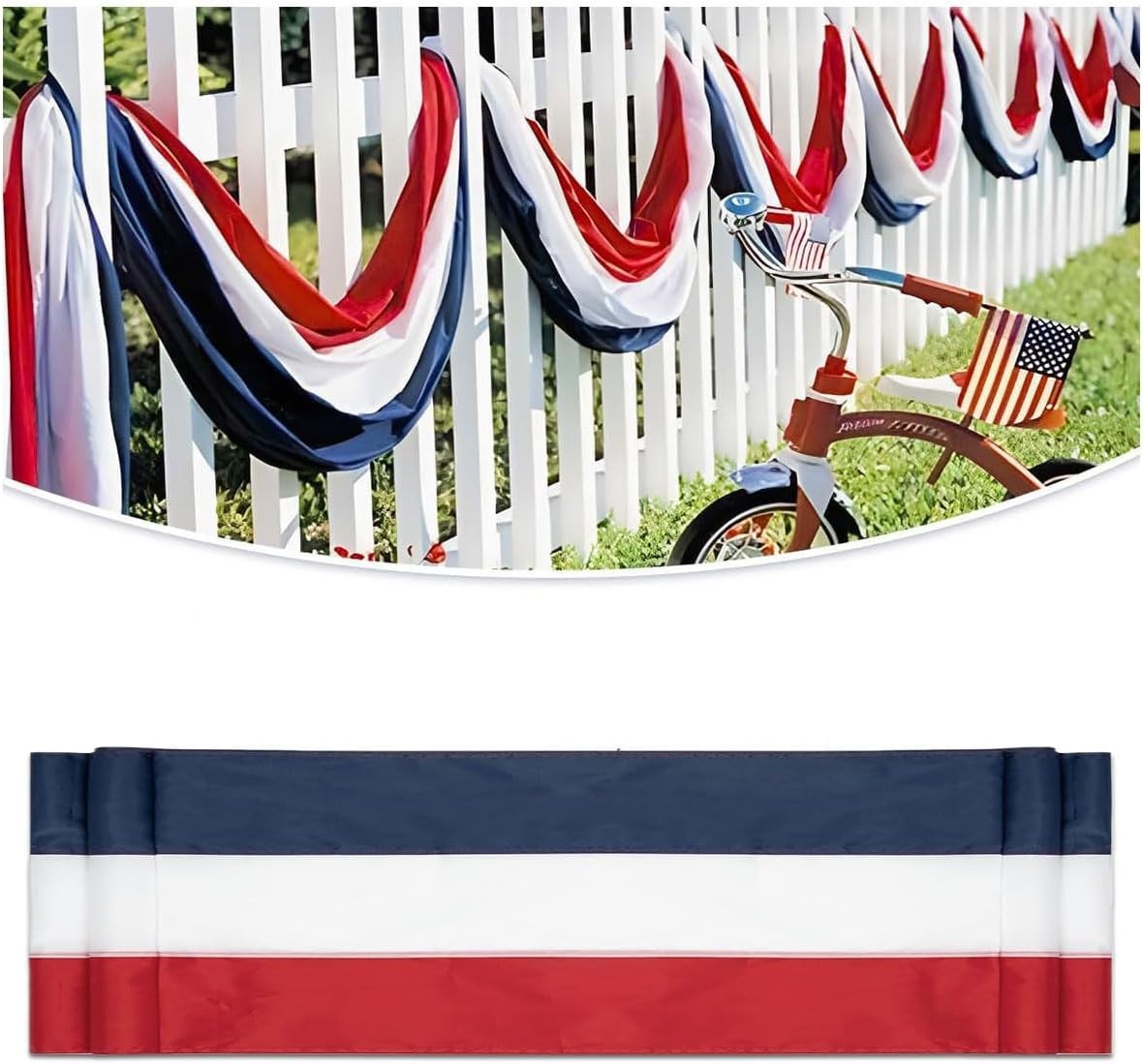Weather-Resistant 2x20 Ft American Flag Banner for Memorial Day and Veterans Day