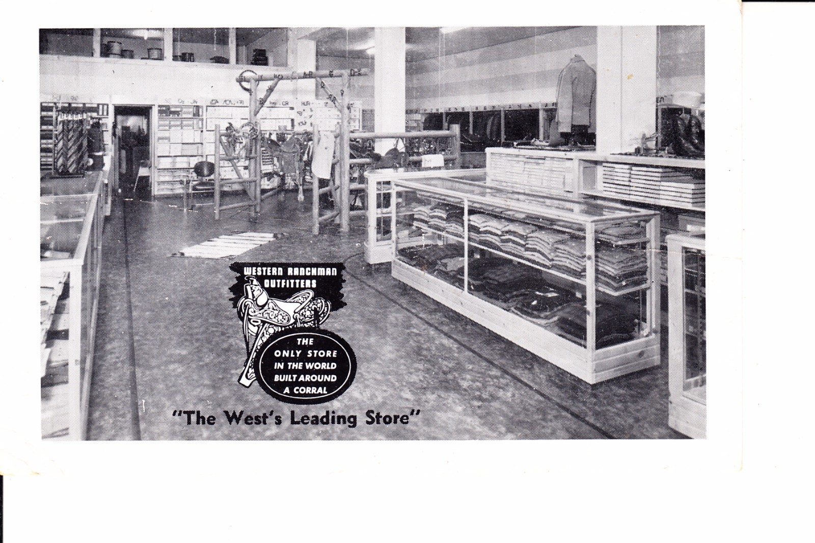 Cheyenne, WY  Western Ranchman Outfitters Advertising Card 1940s