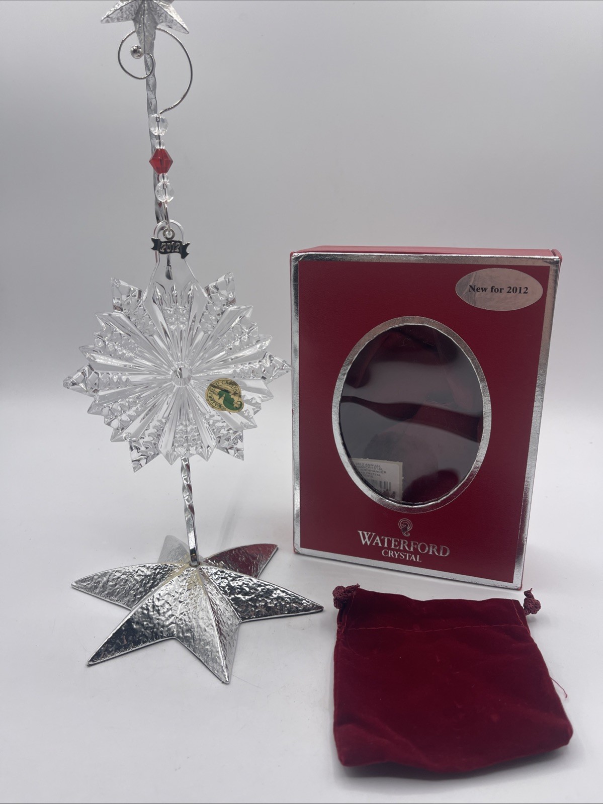 Waterford Crystal 2012 Annual Snow Crystal Christmas Ornament In Box Waterford Crystal 2012 Annual Snow Crystal Christmas Ornament In Box