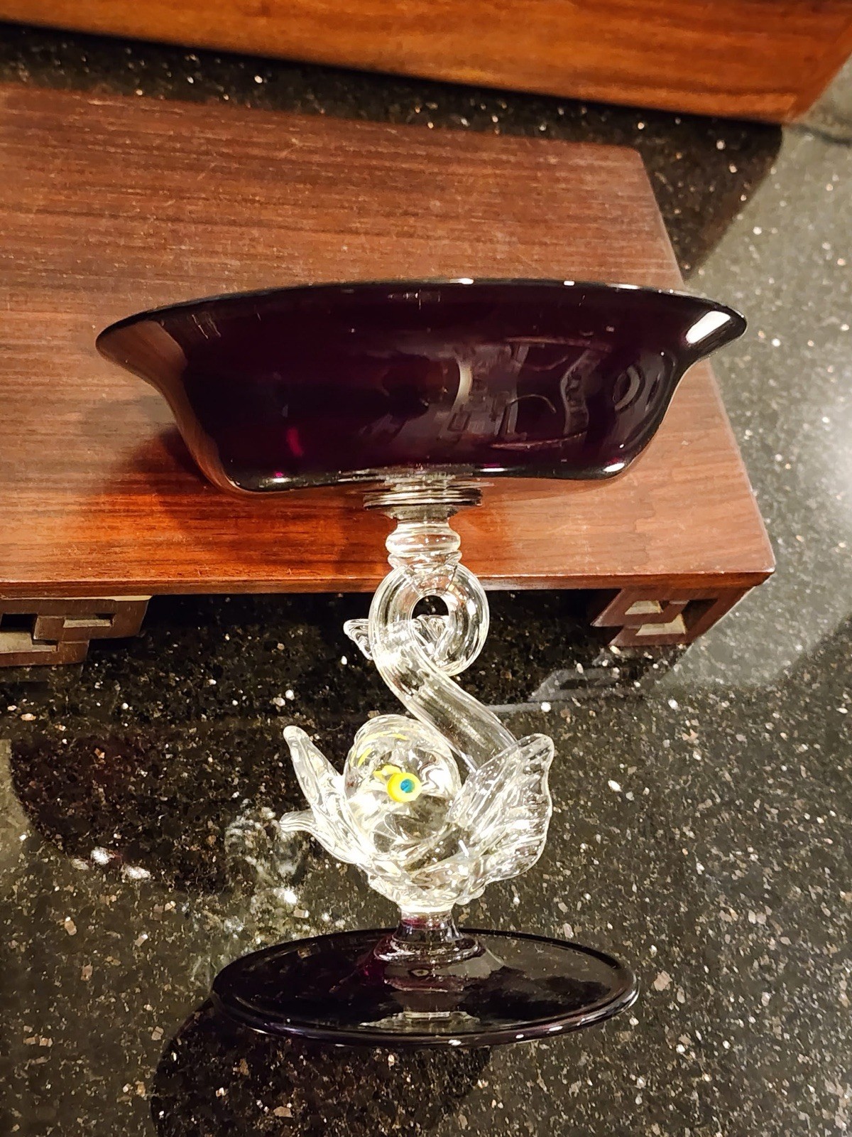 Vntg 50s Salviati Murano Venetian Ruby Red Cocktail Martini Glass w Dolphin Stem Vntg 50s Salviati Murano Venetian Ruby Red Cocktail Martini Glass w Dolphin Stem