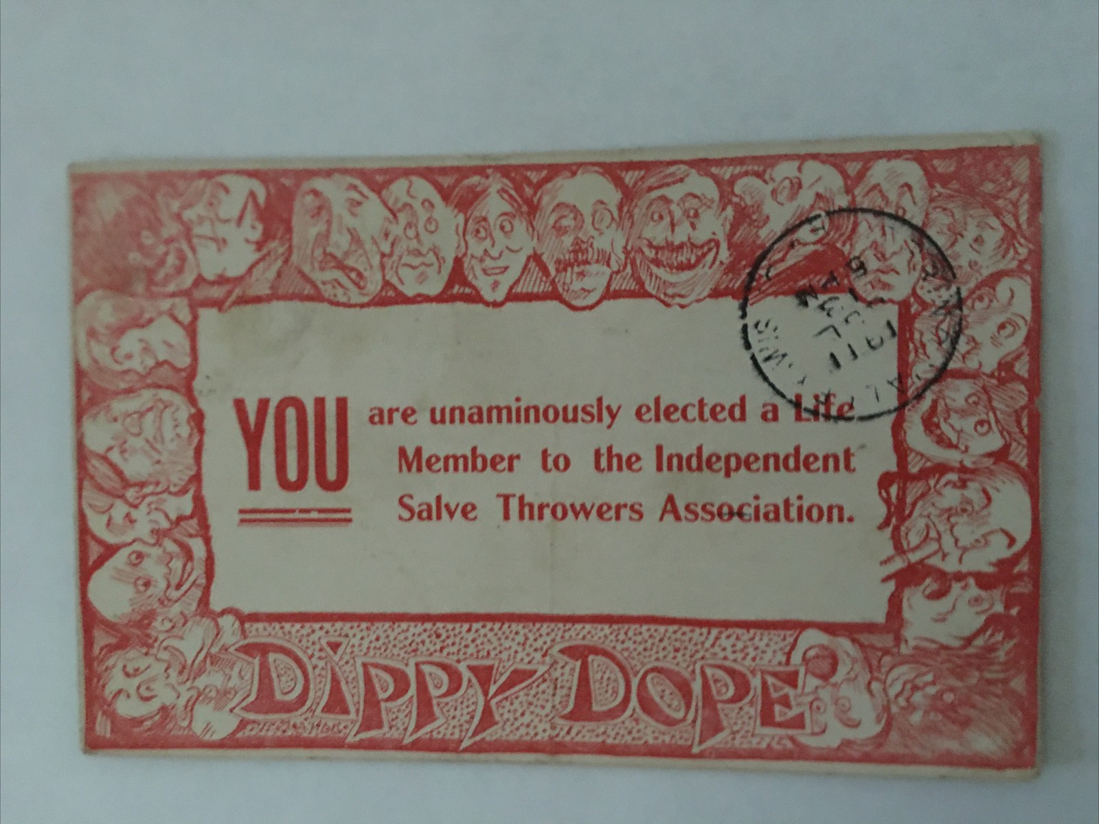 Dippy Dope 1911 Antique Postcard