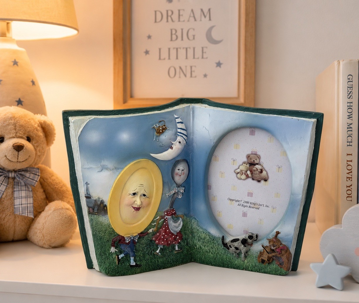 Hey Diddle Diddle Nursery Rhyme Storybook Picture Frame Resin 3D Photo Frame