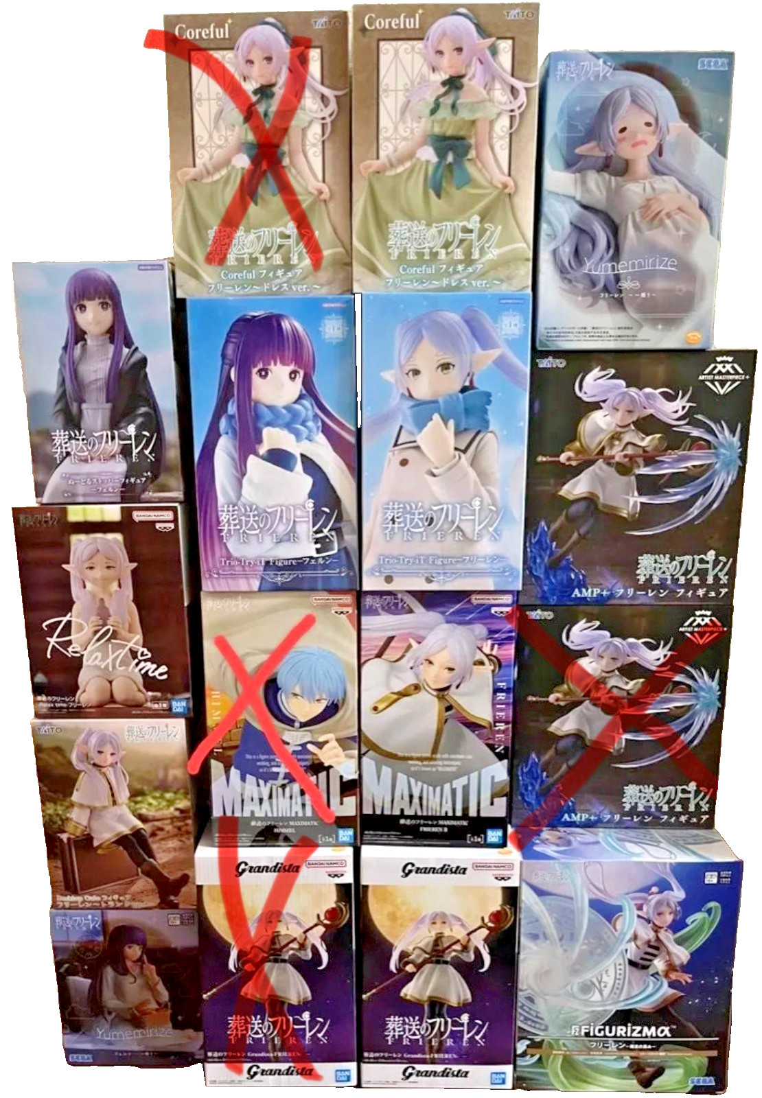 Frieren Beyond Journey\'s End Figure Set 12 AMP+ Grandista Fern Anime Bulk Lot
