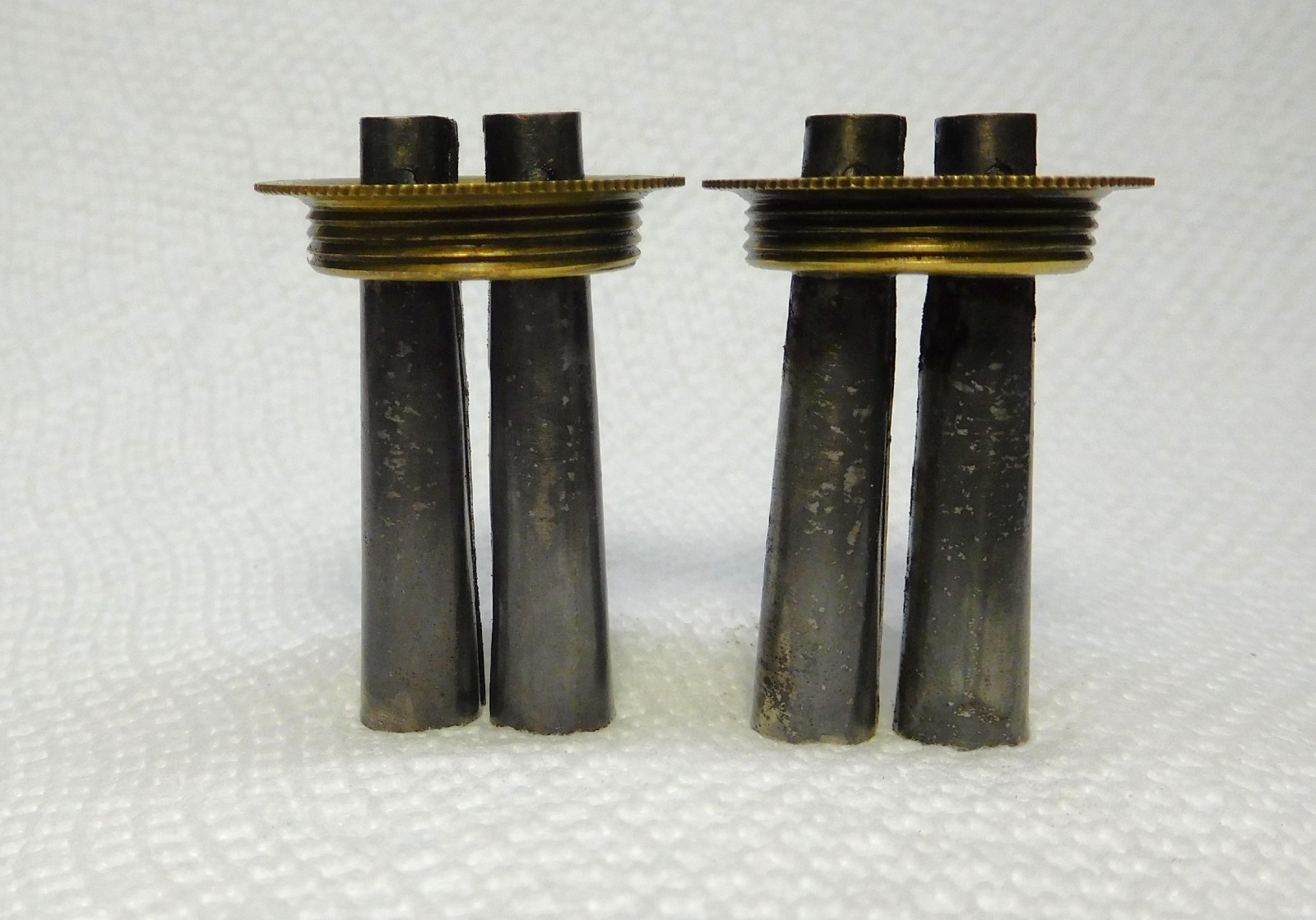 Matched Pair of Reproduction Whale Oil Lamp Burners with 7/8