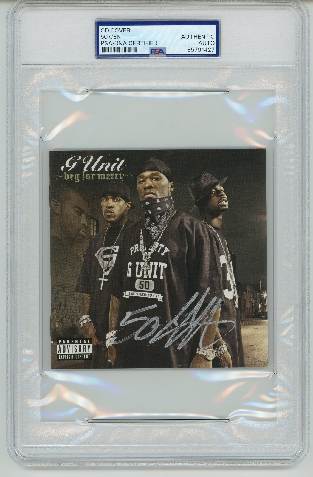 50 Cent ~ Signed Autographed G-Unit Beg For Mercy CD Cover ~ PSA DNA