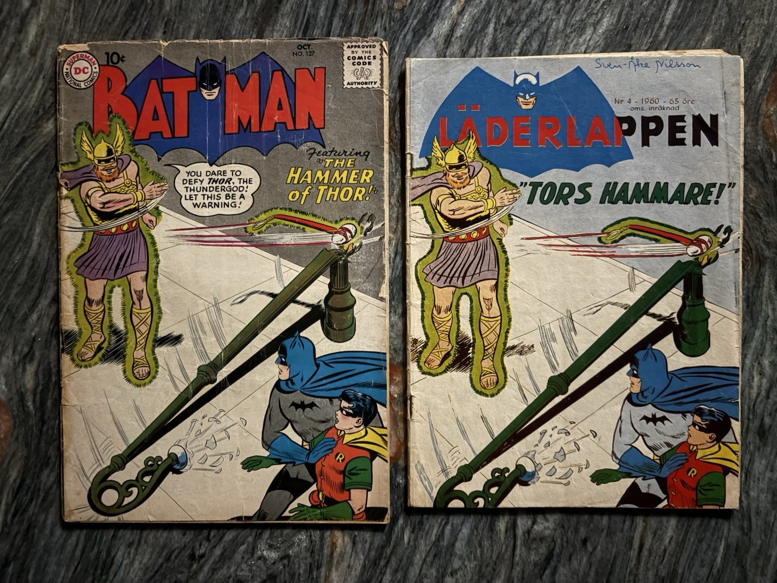 Batman #127 DC 1959 PLUS VERY RARE Swedish Version First Appearance Thor