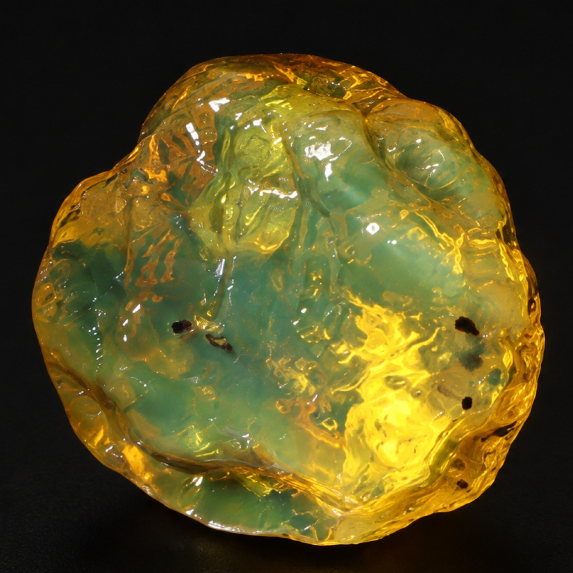 Raw Beauty Clear Olive Green Dominican Amber Natural Specimen 30mm 9.2g