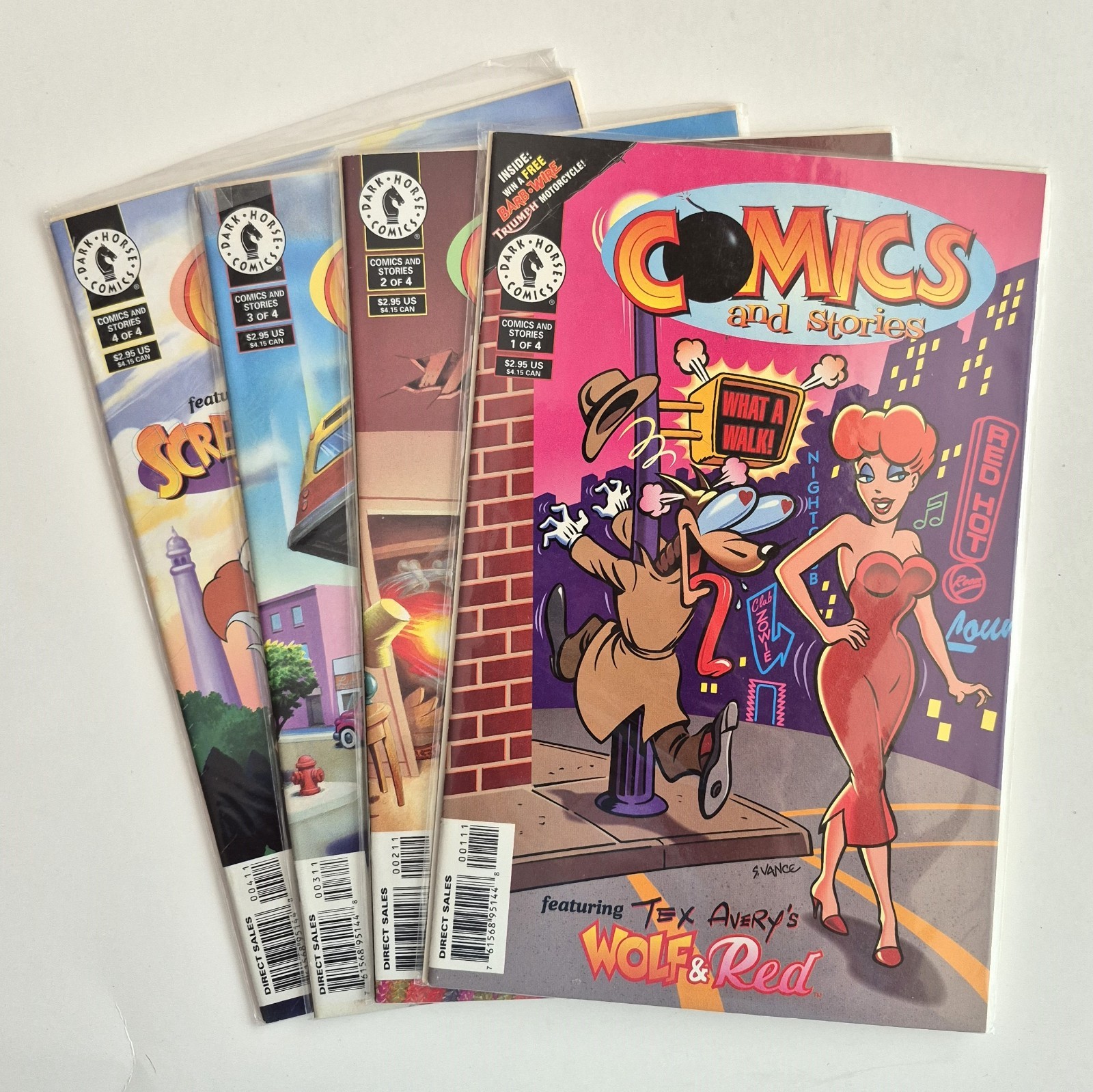 Comics & Stories 1-4, Dark Horse, Tex Avery\'s Wolf & Red, Screwball Squirrel