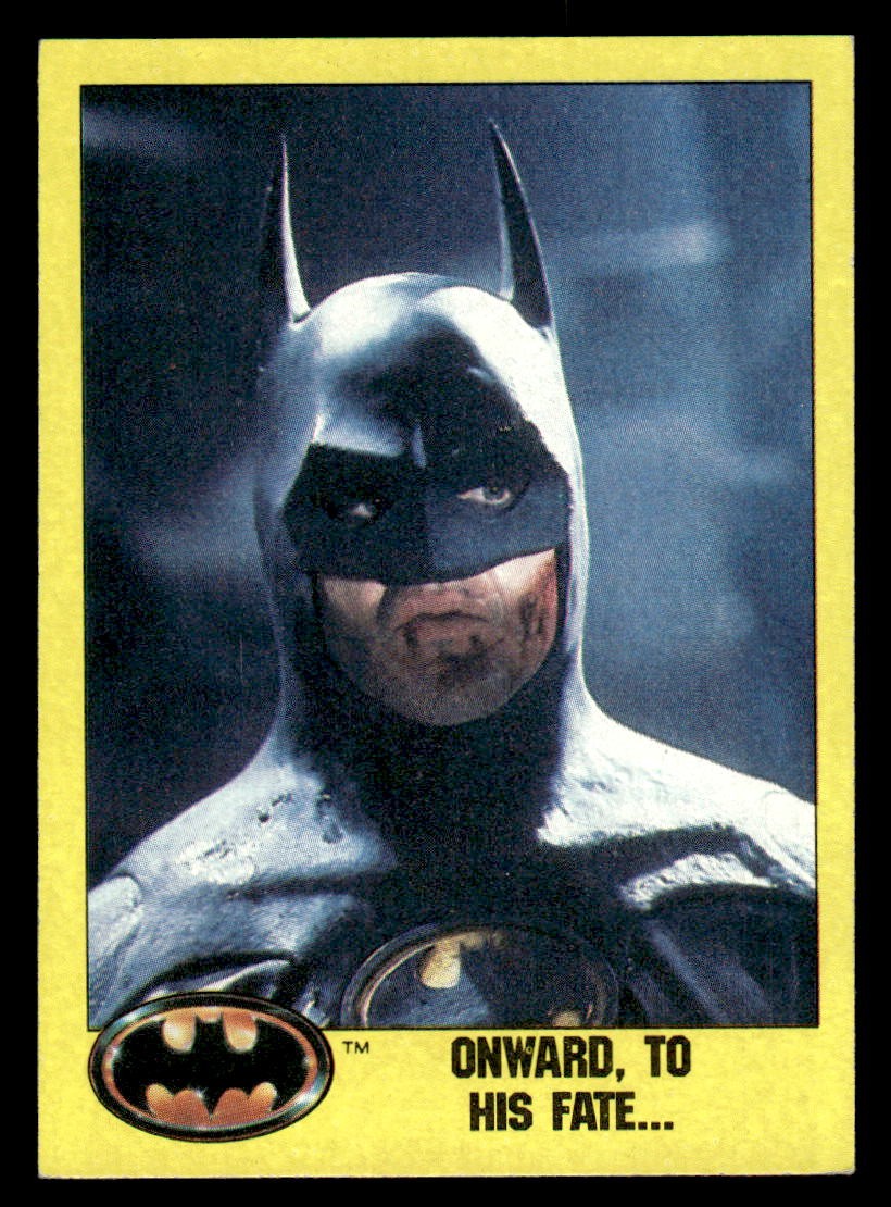 1989 Topps Batman #138 Onward, to his fate… card 1989 Topps Batman #138 Onward, to his fate… card