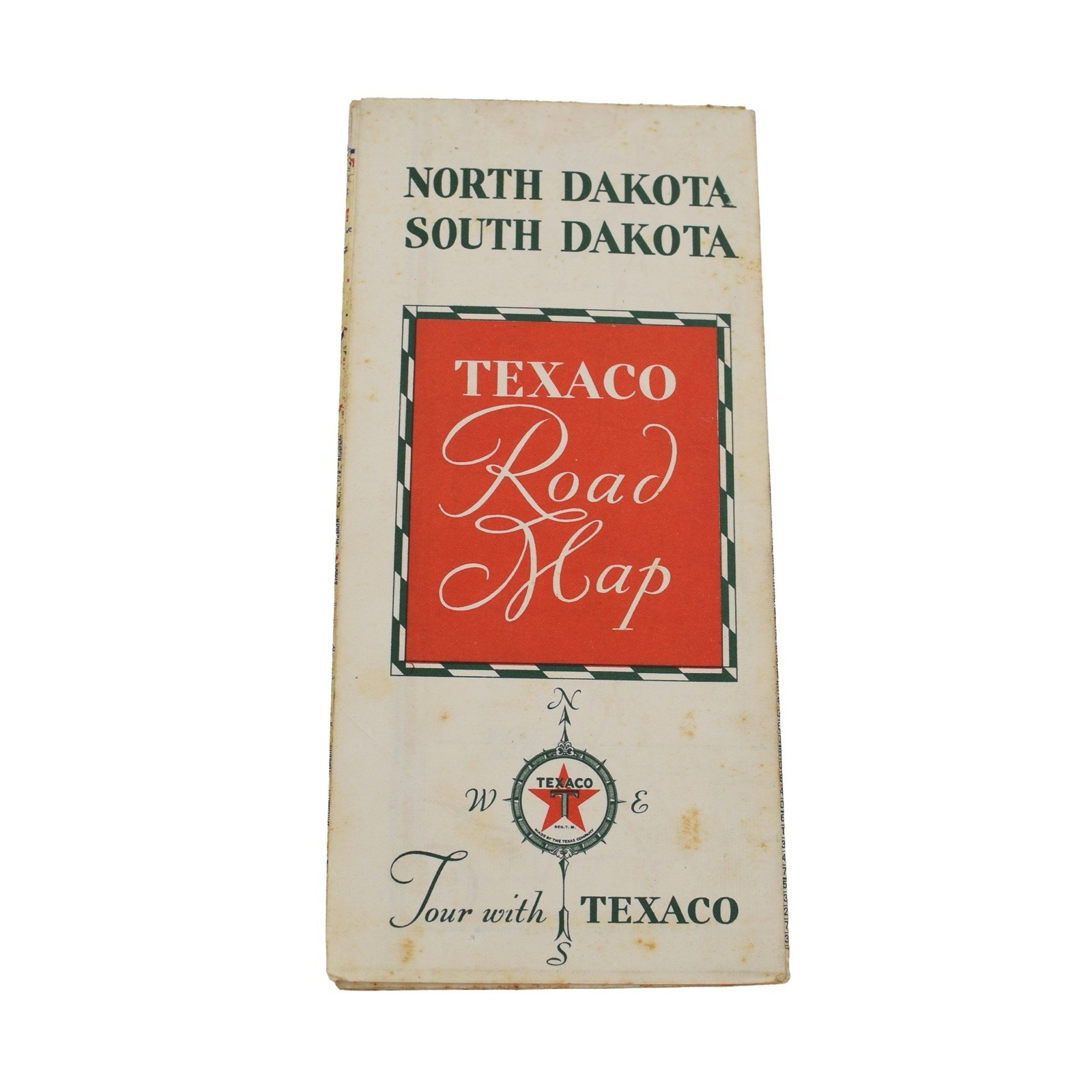 1936 North Dakota South Dakota Texaco Road Map*