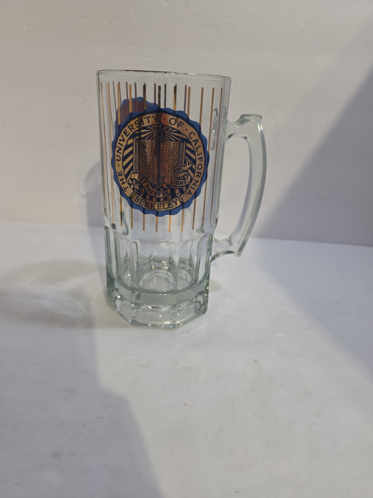 Vintage “Cal Berkeley” Glass Beer Mug Stein University of California Vintage “Cal Berkeley” Glass Beer Mug Stein University of California