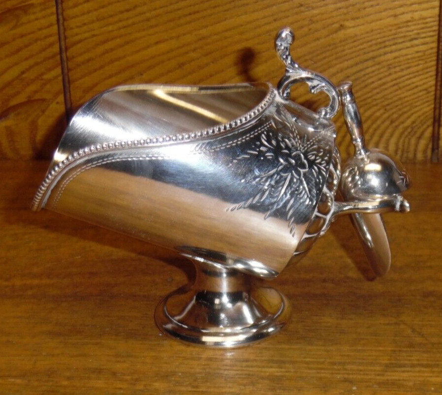 Antique EPBM HF&Co Harrison Fisher Sheffield Silverplate Sugar Scuttle & Scoop