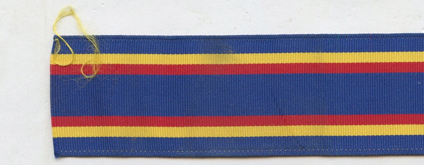 YANGTZE China Service Campaign Medal REPLACEMENT RIBBON Old Stock 4.5\