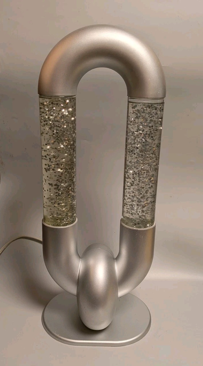 Vintage LINK'D Glitter Experience Perpetual Double Lava Lamp Motion Light Vintage LINK'D Glitter Experience Perpetual Double Lava Lamp Motion Light