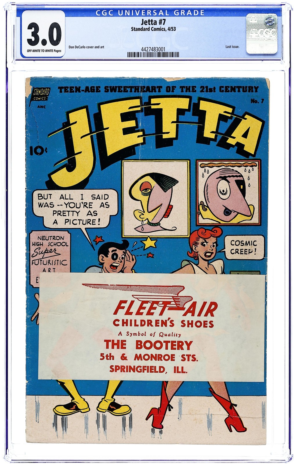 Jetta of the 21st Century #7 CGC 3.0 1953 4427483001