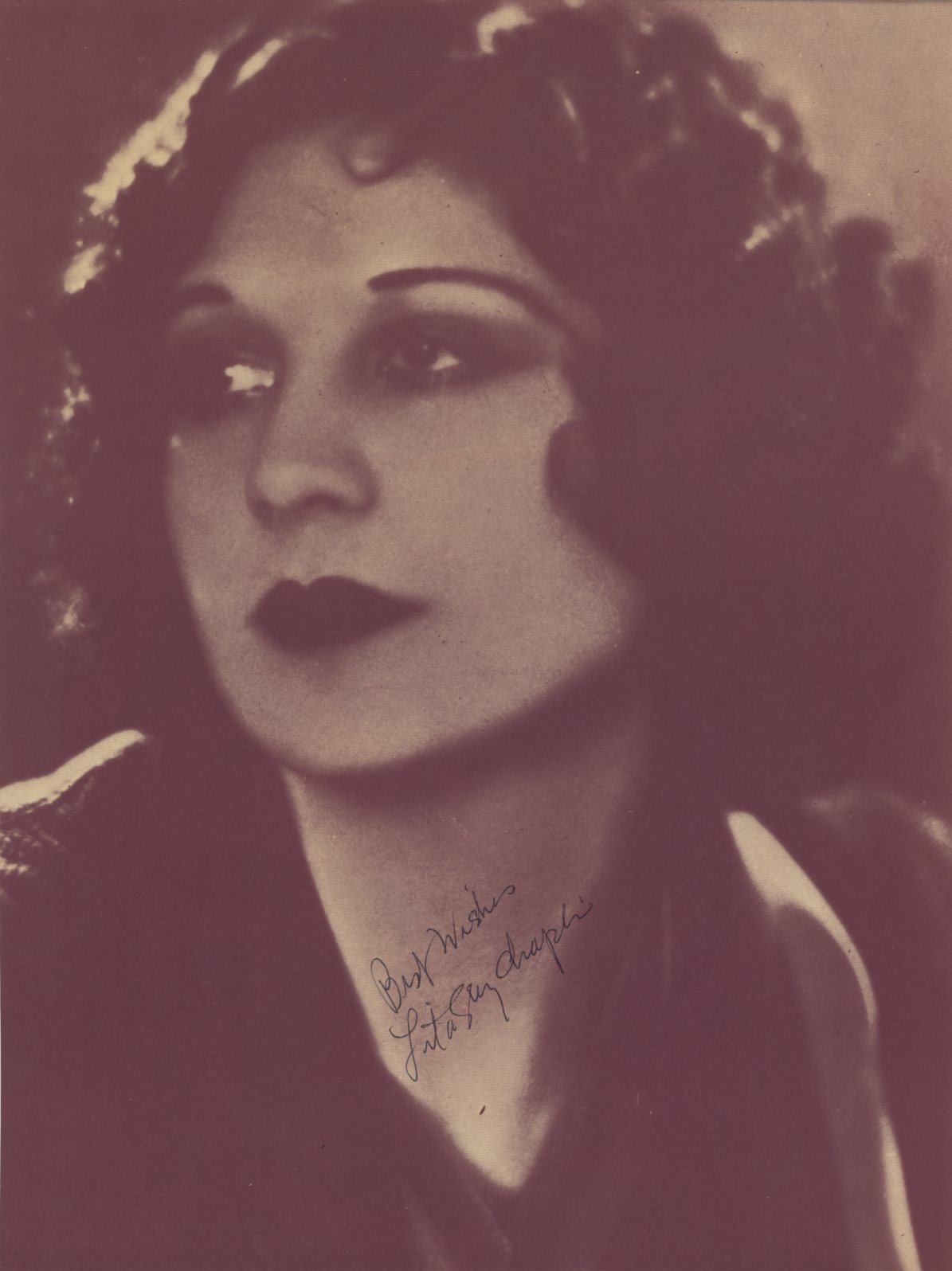 Lita Grey Chaplin- Signed Book Photograph