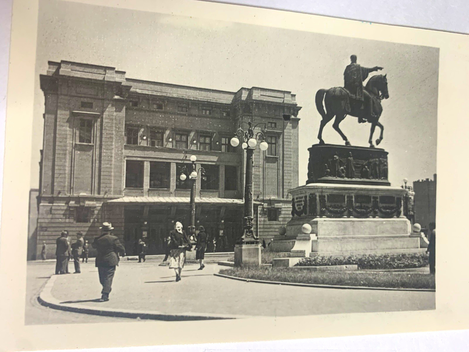 Izrada Zaruzne knjige Beograd Yugoslavia RPPC monument street scene unposted Izrada Zaruzne knjige Beograd Yugoslavia RPPC monument street scene unposted