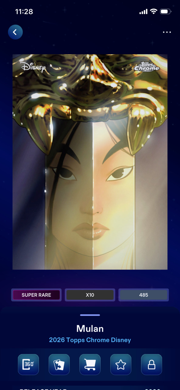 Digital 2026 Disney Collect Chrome Reflections Super Rare SR MULAN Digital 2026 Disney Collect Chrome Reflections Super Rare SR MULAN