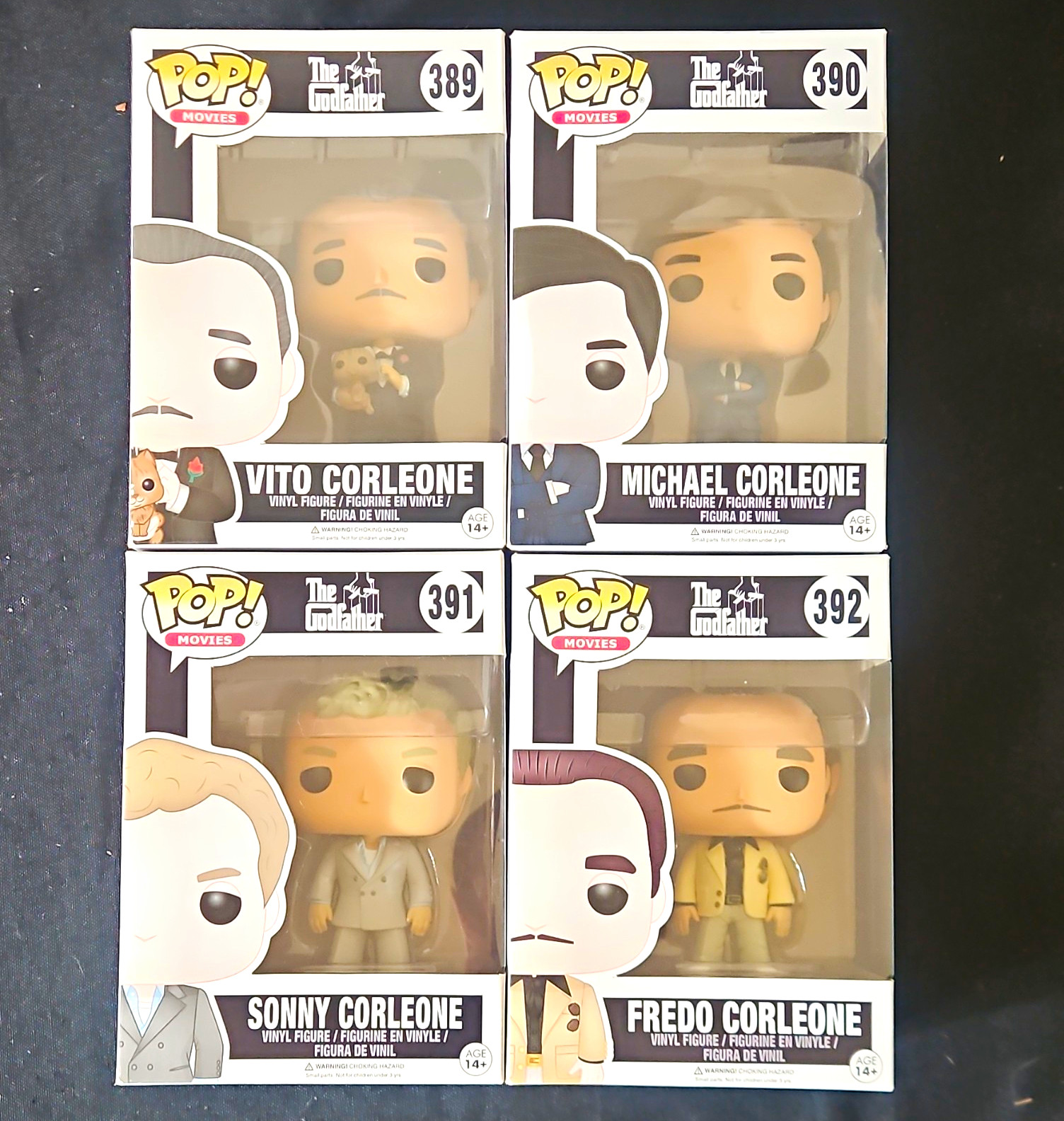 Funko Pop The Godfather Complete Set of 4 Vaulted Vito Michael Sonny Fredo READ