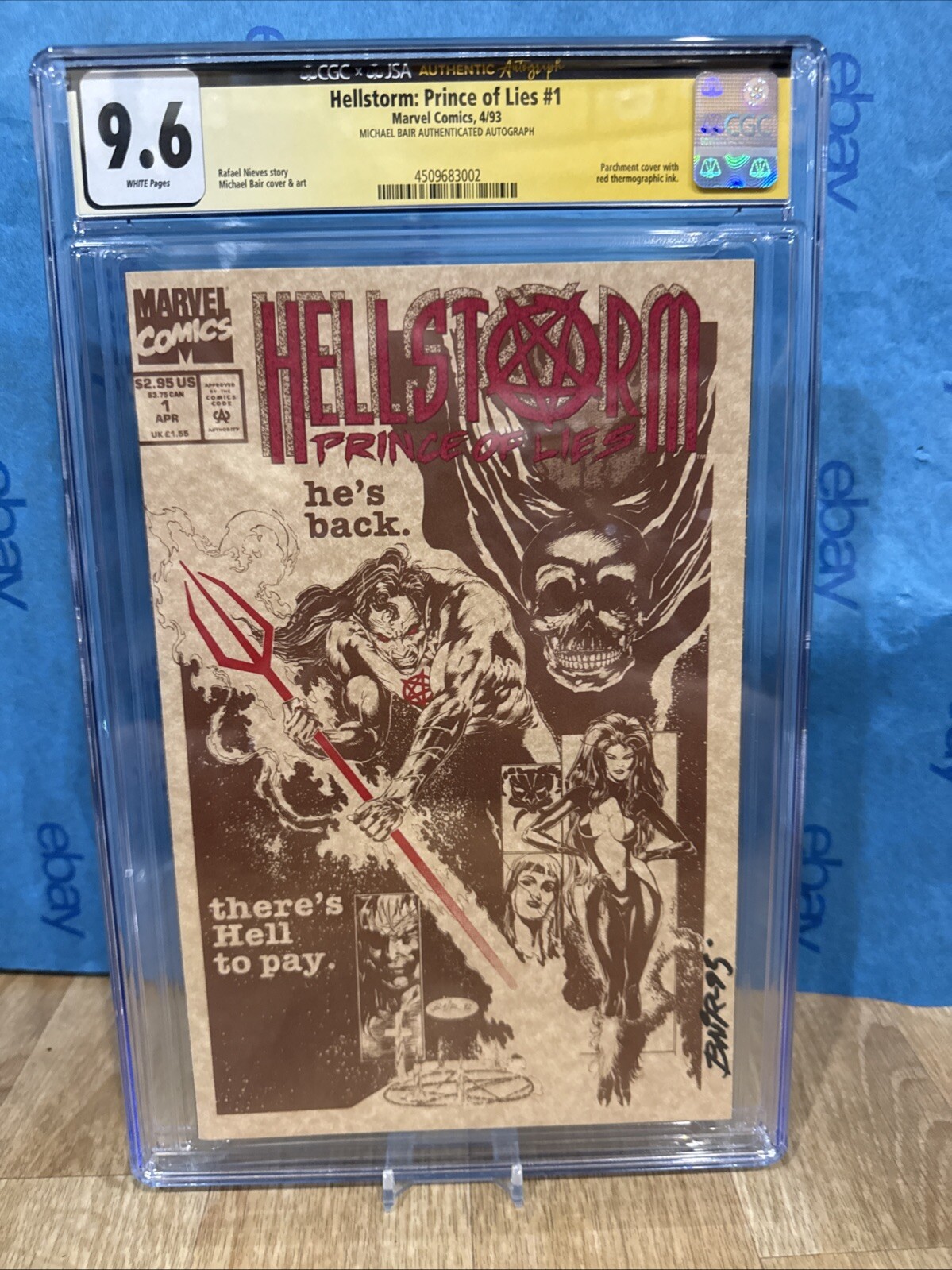 HELLSTORM: PRINCE OF LIES #1 - 1993 Yellow CGC GRADED 9.6 Signed Michael Bair